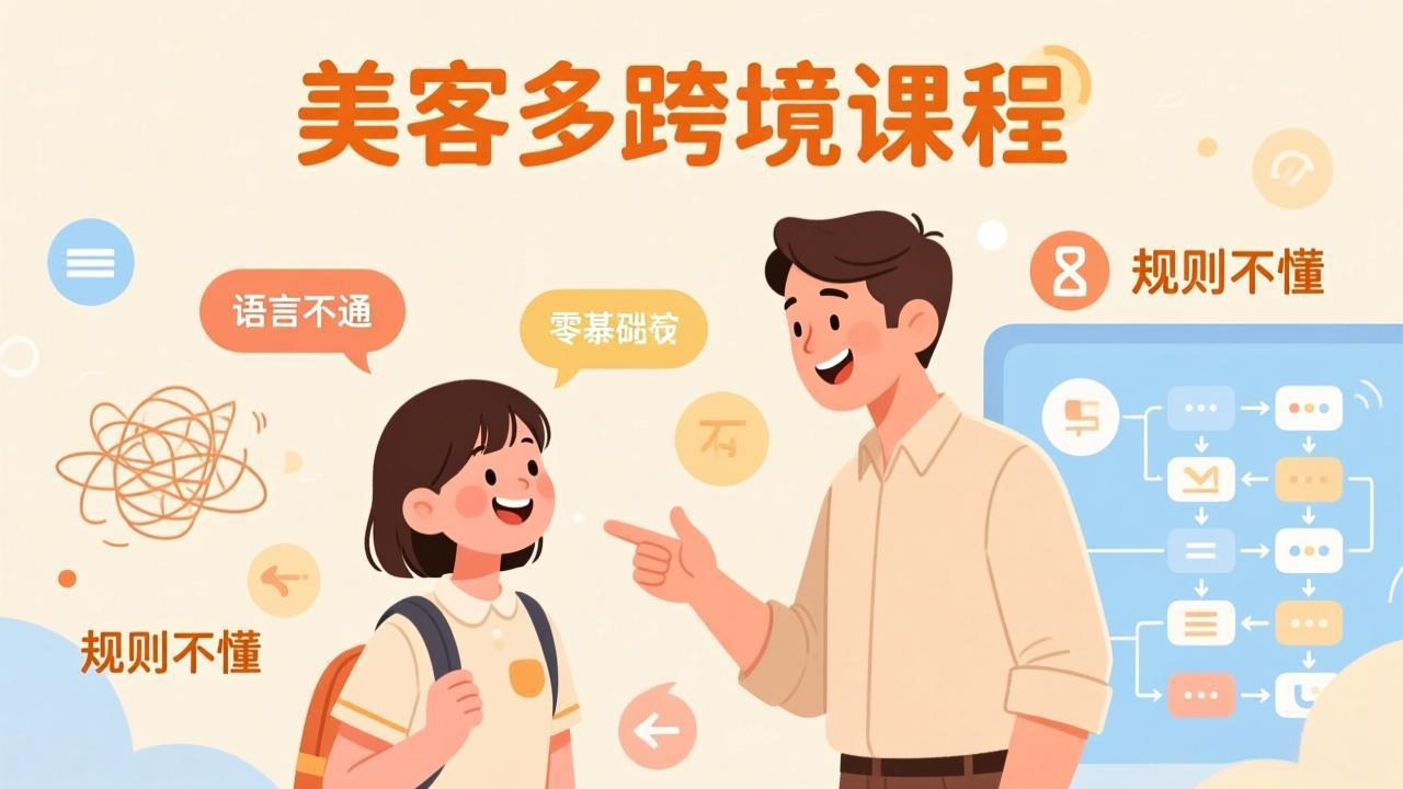 怕语言不通、怕不懂规则？零基础小白也能做的美客多跨境课，手把手带你美客多开店稳赚-金鼎聊项目