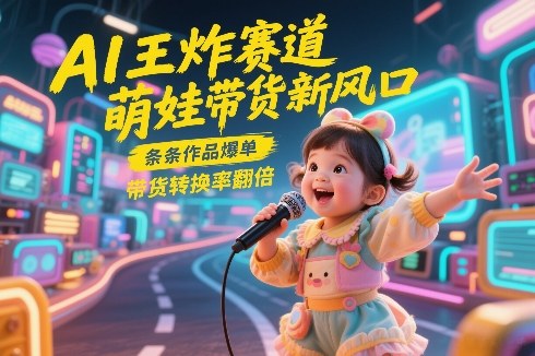 AI王炸赛道，萌娃带货新风口，条条作品爆单，带货转换率翻倍，核心逻辑拆解-金鼎聊项目