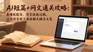 AI短篇+网文通关攻略：看懂就能写、写完就能过稿，让写作变现不再依赖天赋与文笔-金鼎聊项目