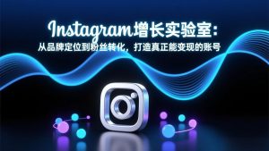Instagram增长实验室：从品牌定位到粉丝转化，打造真正能变现的账号-金鼎聊项目