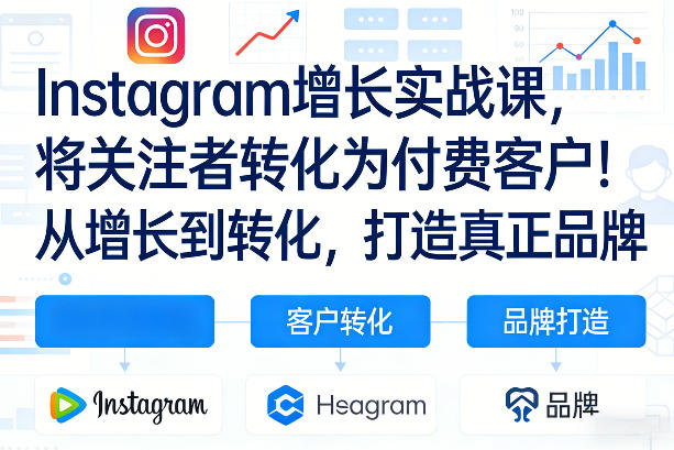 Instagram增长实战课，将关注者转化为付费客户！从增长到转化，打造真正品牌(双语字幕)-金鼎聊项目
