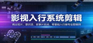 影视系统剪辑，商业短片、意识流、叙事片实战，零基础入行做专业剪辑师-金鼎聊项目
