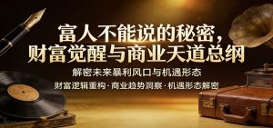 富人不能说的秘密，财富觉醒与商业天道总纲，解密未来暴利风口与机遇形态-金鼎聊项目