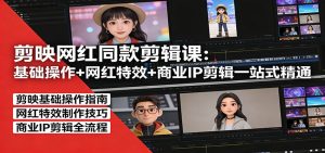 剪映网红同款剪辑：基础操作+网红特效+商业IP剪辑一站式精通-金鼎聊项目