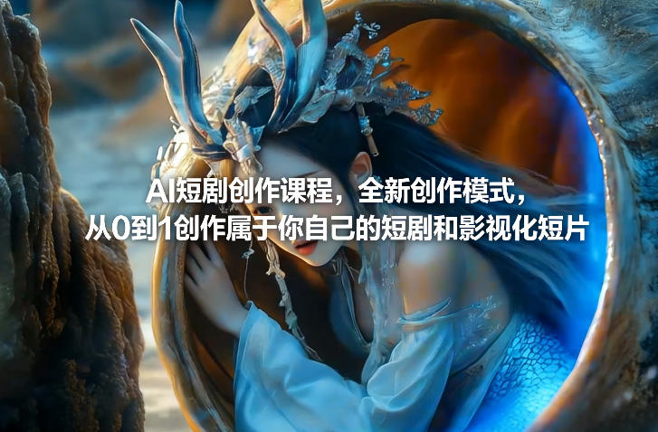 AI短剧创作课程，全新创作模式，从0到1创作属于你自己的短剧和影视化短片-金鼎聊项目