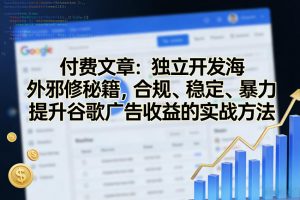 付费文章：独立开发海外邪修秘籍，合规、稳定、暴力提升谷歌广告收益的实战方法-金鼎聊项目