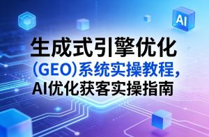 生成式引擎优化(GEO)系统实操教程,AI优化获客实操指南-金鼎聊项目