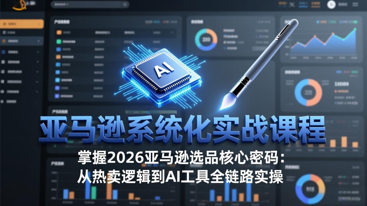亚马逊系统化实战课-更新3月：2026最新选品方法论，从热卖原因分析到AI作图，提升选品成功率-金鼎聊项目