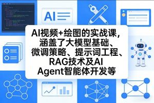 AI视频+绘图的实战课，涵盖了大模型基础、微调策略、提示词工程、RAG技术及AI Agent智能体开发等(更新)-金鼎聊项目