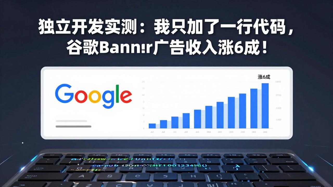 付费文章：独立开发实测：我只加了一行代码，谷歌Banner广告收入涨6成！-金鼎聊项目