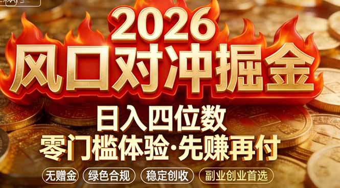 2026美金对冲套利，无赠金对冲策略保驾护航，低门槛易上手实操。单人单日收益2000+-金鼎聊项目