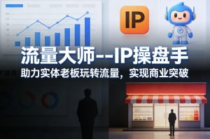 流量大师—IP操盘手，助力实体老板玩转流量，实现商业突破-金鼎聊项目