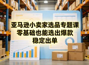 亚马逊小卖家选品专题课,零基础也能选出爆款,稳定出单-金鼎聊项目