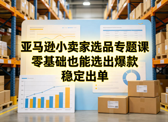 亚马逊小卖家选品专题课，零基础也能选出爆款，稳定出单-金鼎聊项目