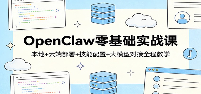 OpenClaw零基础实战课：本地+云端部署+技能配置+大模型对接全程教学-金鼎聊项目