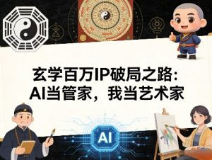 玄学百万IP破局之路：AI当管家，我当艺术家-金鼎聊项目