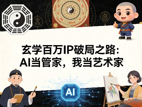 玄学百万IP破局之路：AI当管家，我当艺术家-金鼎聊项目