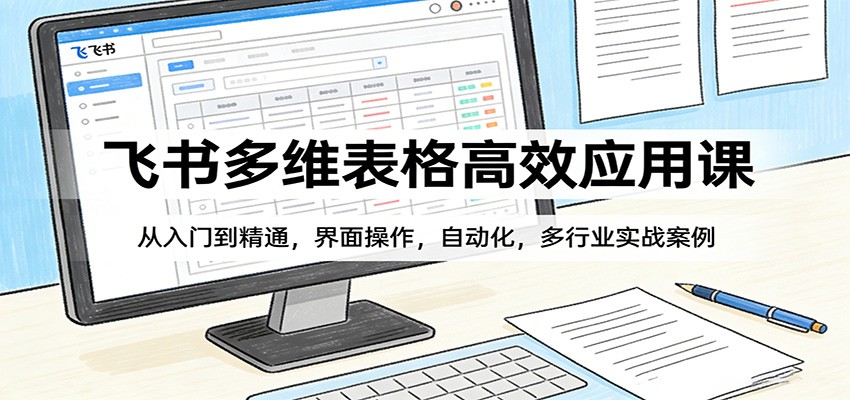 飞书多维表格高效应用课：从入门到精通，界面操作，自动化，多行业实战案例-金鼎聊项目