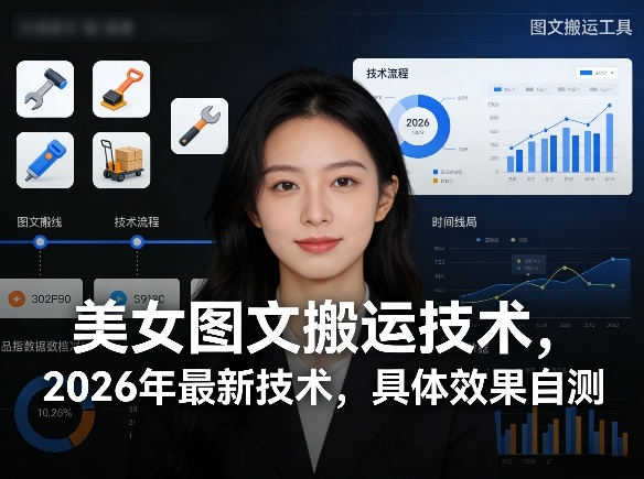 美女图文搬运技术，2026年最新技术，具体效果自测-金鼎聊项目