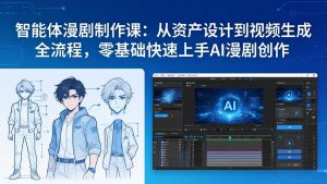 智能体漫剧制作课：从资产设计到视频生成全流程，零基础快速上手AI漫剧创作-金鼎聊项目