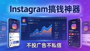 Instagram搞钱神器：月涨6万粉+月入5万刀，不投广告不私信，靠算法+低价产品-金鼎聊项目