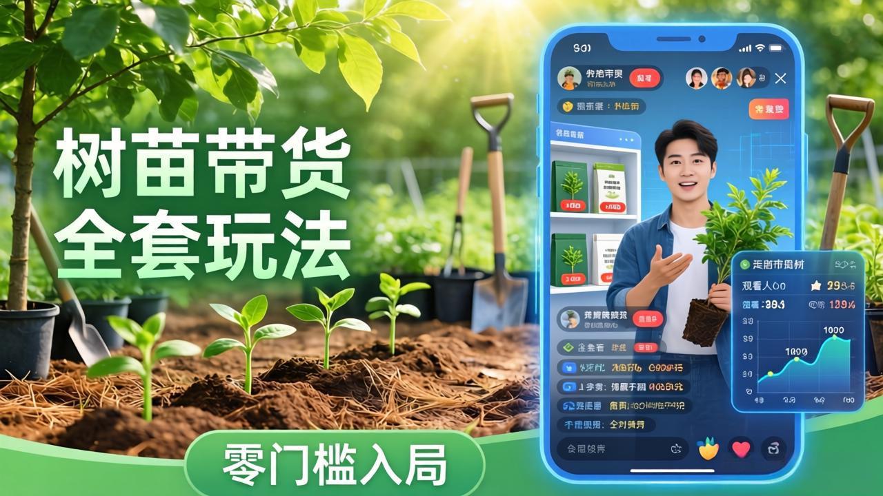 视频号AI树苗带货全套玩法：零门槛入局，掌握豆包、千问等AI工具制作树苗视频的全套流程-金鼎聊项目