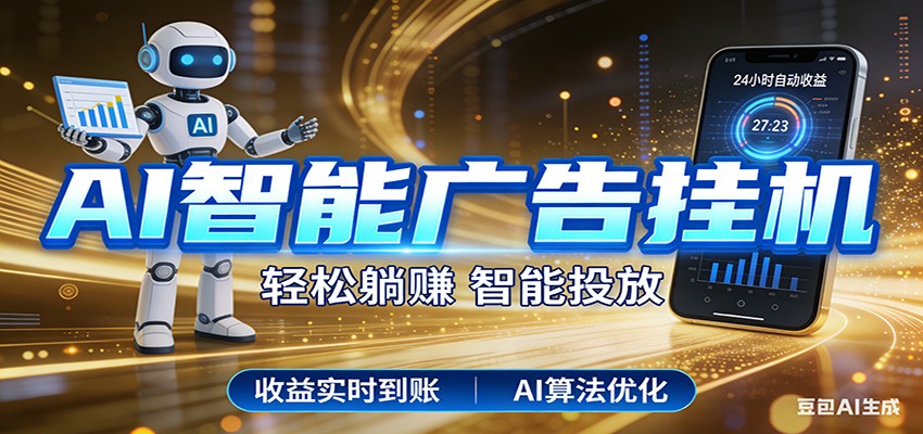 智能广告挂机新时代，利用碎片化时间实现稳定被动收益，AI帮你持续盈利-金鼎聊项目