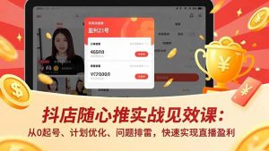 抖店随心推实战见效课(更新-金鼎聊项目