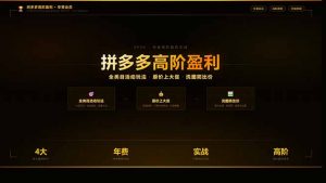 拼多多高阶盈利年费会员：全类目活动玩法、原价上大促、洗图防比价等核心盈利技术(更新26年3月-金鼎聊项目