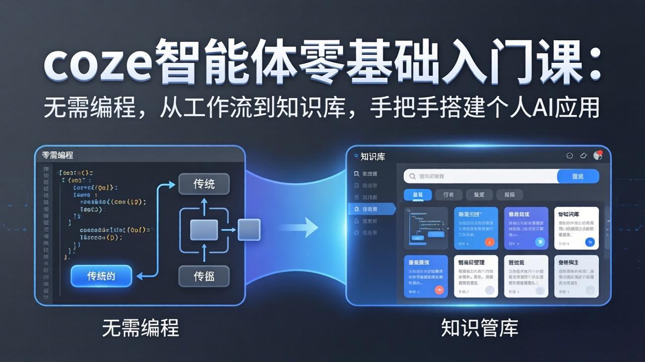 coze智能体零基础入门课：无需编程，从工作流到知识库，手把手搭建个人AI应用-金鼎聊项目