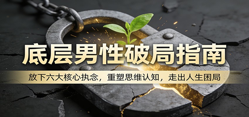 底层男性破局指南：放下六大核心执念，重塑思维认知，走出人生困局-金鼎聊项目