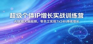 超级个体IP增长实战训练营：AI赋能大脑超频，零员工实现7x24h持续增长(更新)-金鼎聊项目