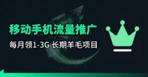 手机流量领取推广_每月一轮，刚需类的长期项目-金鼎聊项目