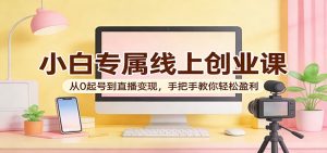小白专属线上创业课：从0起号到直播变现，手把手教你轻松盈利-金鼎聊项目