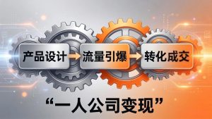 一人公司变现全攻略：产品设计+流量引爆+转化成交，打造不受年龄限制的长期事业-金鼎聊项目