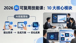 2026AI可复用技能-4月新课：10大核心模块，手把手教你把AI用进工作、产出成果-金鼎聊项目