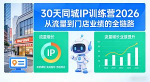 30天同城IP训练营2026年，从流量到门店业绩的全链路-金鼎聊项目