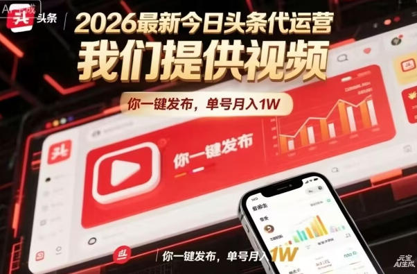 今日头条躺賺模式，你9我1，操作简单，一键发布，单机日入数百，长期合作【揭秘】-金鼎聊项目
