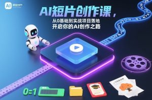 AI短片创作课,从0基础到实战项目落地,开启你的AI创作之路(更新0411)-金鼎聊项目