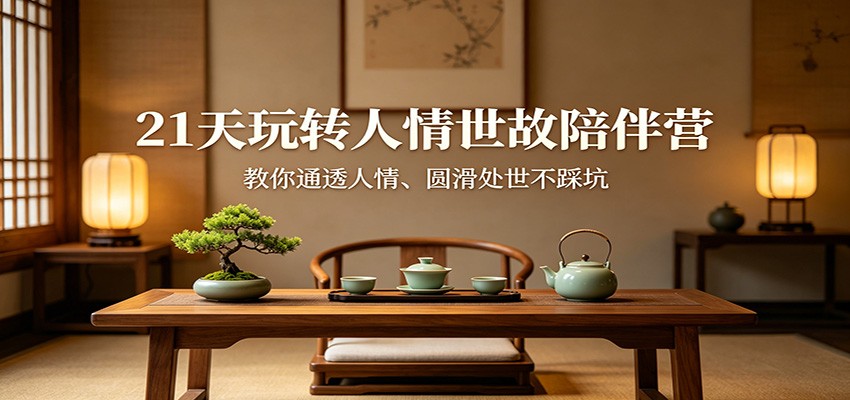 21天玩转人情世故陪伴营：教你通透人情、圆滑处世不踩坑-金鼎聊项目