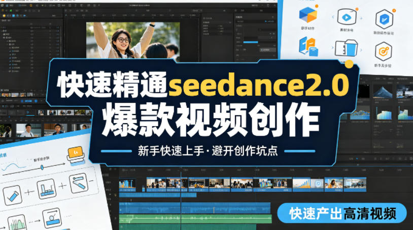 快速精通seedance2.0爆款视频创作，快速产出高清视频，避开大量创作坑点，新手也能快速上手-金鼎聊项目
