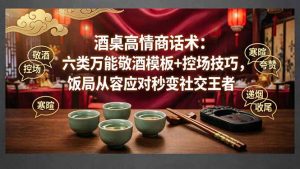 付费文章:酒桌高情商话术:六类万能敬酒模板+控场技巧,饭局从容应对秒变社交王者-金鼎聊项目