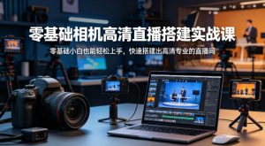 零基础相机高清直播间搭建实战课，小白也能轻松上手，快速搭建出高清专业的直播间-金鼎聊项目
