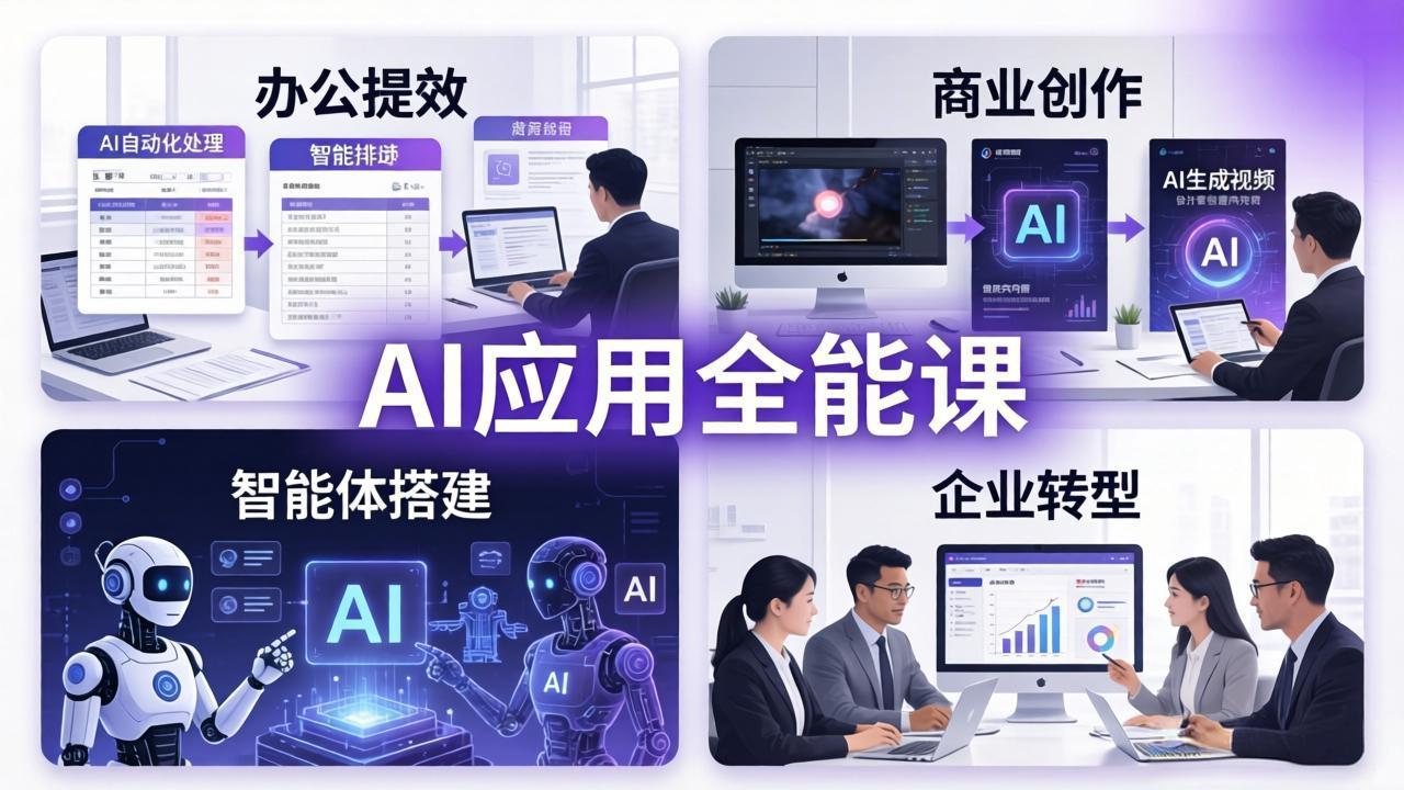 AIGC 应用师全能课-更新：办公提效、商业创作、智能体搭建、企业转型，一站式学会AI应用-金鼎聊项目