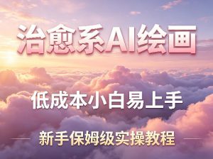 治愈系AI绘画提示词项目，低成本小白易上手，每天10分钟，新手保姆级实操教程-金鼎聊项目