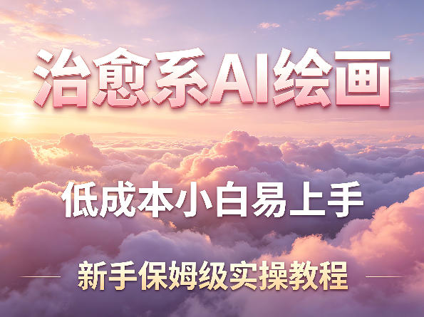 治愈系AI绘画提示词项目，低成本小白易上手，每天10分钟，新手保姆级实操教程-金鼎聊项目
