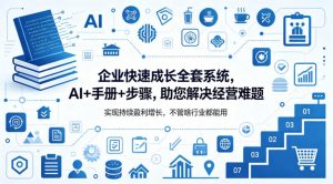 企业快速成长全套系统，AI+手册+步骤，助您解决经营难题，实现持续盈利增长，不管啥行业都能用-金鼎聊项目
