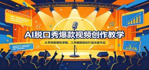 AI脱口秀爆款视频创作教学：从零拆解爆款逻辑，工具辅助轻松打造流量作品-金鼎聊项目