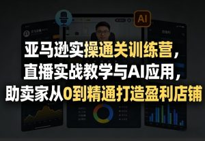 亚马逊实操通关训练营，直播实战教学与AI应用，助卖家从0到精通打造盈利店铺(更新4月17日)-金鼎聊项目