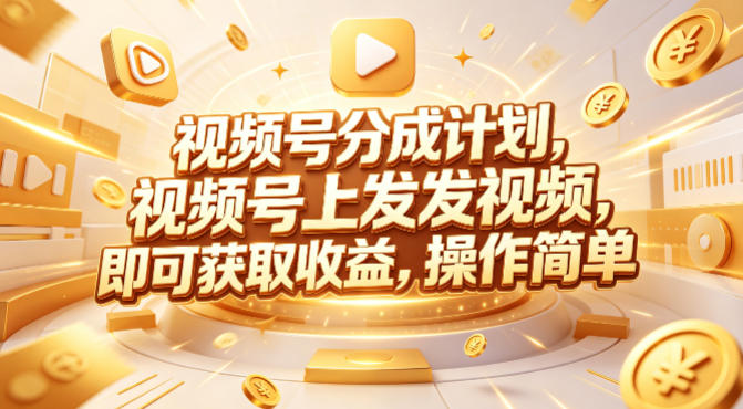 视频号分成计划，599元众筹的Red团队课程，视频号上发发视频，即可获取收益，操作简单-金鼎聊项目